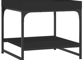 Stolik kawowy czarny 495x495x45 cm materiał drewnopochodny WM-832808