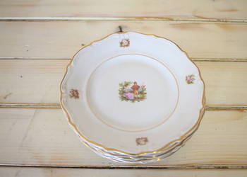 Talerze Wałbrzych z dekoracja w stylu rococo - 6sz