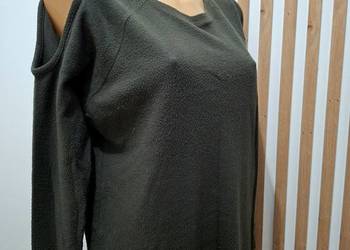 L-Xl Bluzka z wycietymi ramionami polarowa khaki