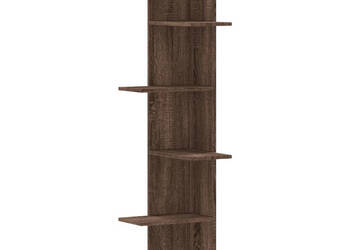 Narożna półka ścienna brązowy dąb 365x365x140 cm WM-852633