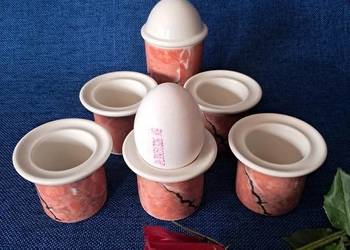 Kieliszki do jajek (jajcarki), solniczka Villery&Boch