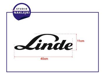 Naklejka Linde 40x11cm 2szt logo nalepka maszyna wózek podnośnik dźwig