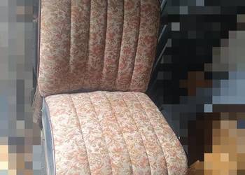 Fiat 126p fotele fotel jasna skaja miodowy kremowy materiał w kwiatki