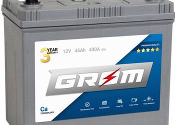 Akumulator 45Ah 430A GROM Premium Japan PRAWY PLUS DTR