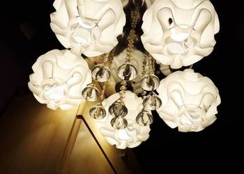 Plafon lampa wisząca ledowa 5 żarówek diody led diamenty łańcuchy Cena