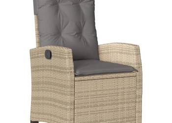 vidaXL Rozkładany fotel ogrodowy z poduszkami(SKU:365213)