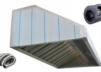 Okap Gastronomiczny 100x70x40 Filtry TURBINA RURA 3m