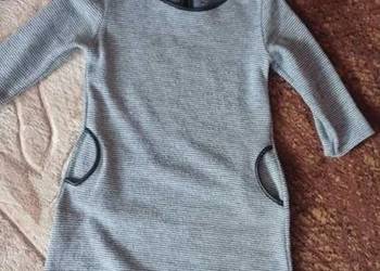 NOWA Szara ocieplana sukienka damska