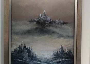 Andrzej Fronczak Droga do miasta akryl 2022 oryginał przepiękny 60x80cm