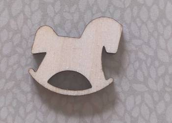 Koń konik na biegunach sklejka drewno decoupage scrapbooking 5szt knb2