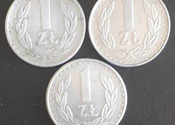 Monety 1 złoty z okresu PRL - zestaw