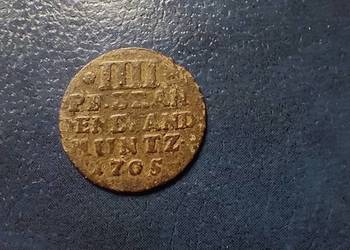 Stare monety 4 fenigi 1705 Niemcy srebro
