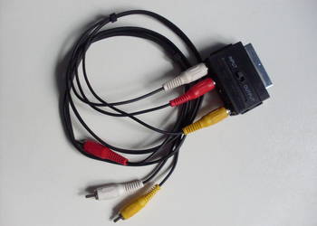 Adapter AV SCART EURO - 3x chinch RCA Svideo + przewód