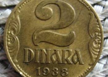 Królestwo Jugosławi 2 Dinara 1938r