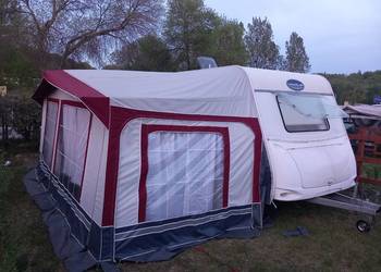 Przyczepa kempingowa Caravelir 5/6 osobowa, łóżka piętrowe dmc 990km, solar