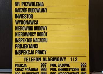 Tablica informacyjna budowa