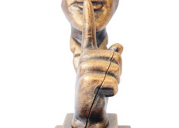 Żeliwna figura CISZA maska żeliwo dekoracja