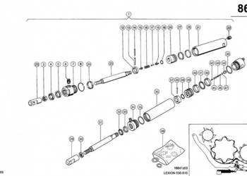 Claas Lexion 560 TŁOK 0000858400 (Siłownik hydr. przestawianie klepiska, p…