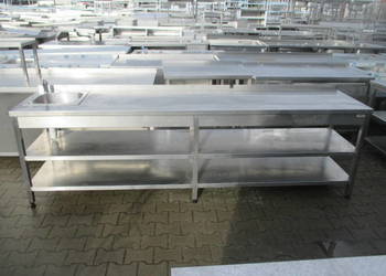 Stół Zlew Gastronomiczny Z 2 Półkami 280/60/85
