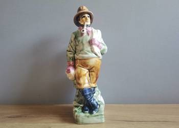 Stara figurka, karafka Rybak porcelana Zagórski i Syn Katowice PRL 1960