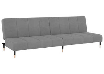 2-osobowa kanapa jasnoszara tapicerowana aksamitem WM-375874