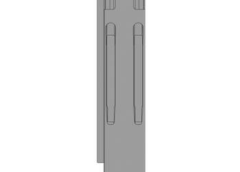 Słupek K20, tył lewy z zamk. ściany tylnej 600 mm, Kinnegrip