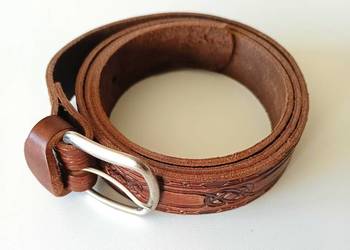 Pasek męski skóra z PRL vintage