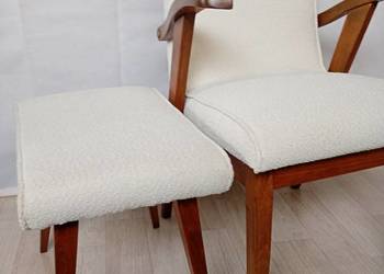 Fotel typ 300 - 123, M. Puchała, PRL z podnóżkiem