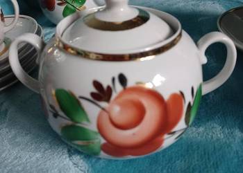 Serwis do kawy herbaty ĆCCP Baranówka vintage złocenia