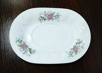 Półmisek na sosjerkę Porcelana Chodzież 70-80' Talerzyk podłużny PRL