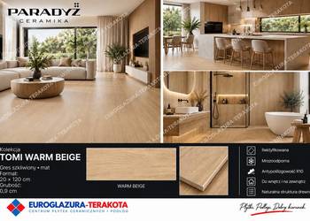 gres 20/120 tomi warm beige szkl.satynowy-matowy paradyż