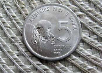 Brazylia 5 Centawos 1975r - FAO - Zebu - Ładna