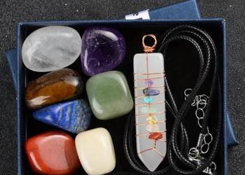 Czakra wisiorek z kamieniami 7 kamieni yoga medytacja