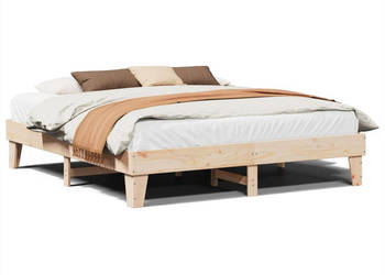 Rama łóżka bez materaca lite drewno sosnowe 180x200 cm WM-855346
