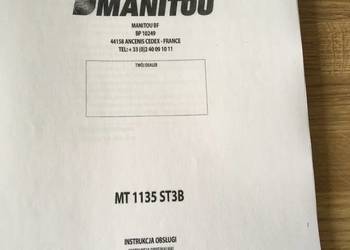 dtr instrukcja obsługi ładowarka manitou mt 1135 st3b i inne