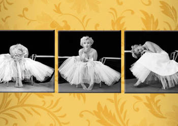 Obraz MARYLIN MONROE Ballerina 3 obrazy 40x40 cm CANVAS 100%