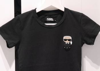 Karl Lagerfeld świetna koszulka haftowane logo 34 XS