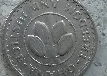 GHANA-FIVE PESEWAS-1967 r
