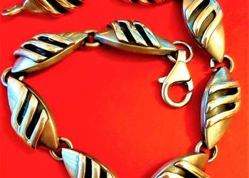 Srebrna masywna piękna bransoletka