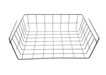 Kosz podwieszany, organizer pod półkę, metalowy biały  38x13x22
