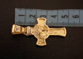 PIĘKNY ZŁOTY KRZYŻYK PRECYZYJNIE WYKONANY KRZYŻ 12G
