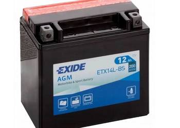 Akumulator motocyklowy EXIDE ETX14L-BS YTX14L-BS 12V 12Ah 20