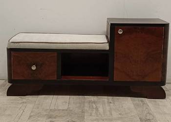 stara szafka na buty drewniana siedzisko pufa do przedpokoju