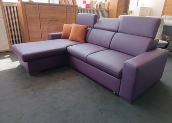 -40%  Narożnik ze Spaniem 180x240cm, SKÓRA NATURALNA = Outlet PRODUCENT