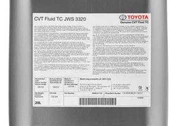 TOYOTA Olej do skrzyni biegow CVT typ TC 20L 08886-81150 OE