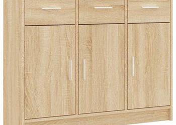 vidaXL Szafka, dąb sonoma, 91x28x75 cm, materiał drewnopocho（SKU:823011）