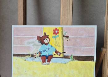 Miś Uszatek akwarela od artysty piękna na prezent