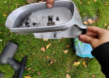 Lewa obudowa lusterka Touran l srebrna