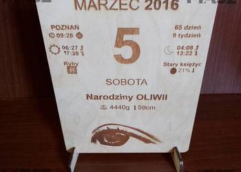 Karta z kalendarza Urodziny Witaj na świecie Noworodek #MiszMówiszMasz