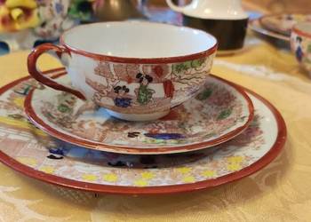 Zestaw śniadaniowy średniej wielkości porcelana Japonia anty